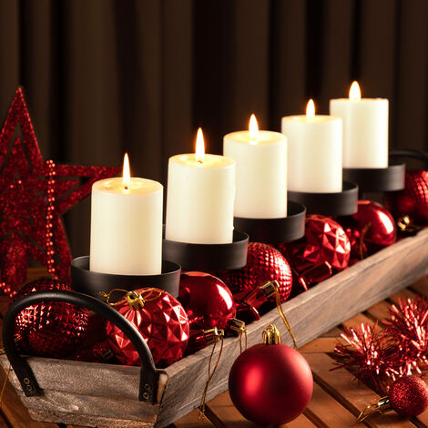 CASARIA® Bolas Árbol de Navidad Set Completo 66 Pzs. Adornos Decoración Brillante Mate Colgante Rojo Plateado Dorado Rosa Rojo