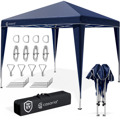 CASARIA® Pabellón Capri 3x3m Pop-Up Protección UV 50+ Impermeable Resistente al Invierno  con Bolsa Plegable Estable Camping Jardín Carpa para Fiestas Azul