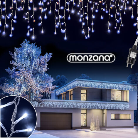 MONZANA® Cadenas de luces LED interiores o exteriores luces navidad 400 LED blanco frio