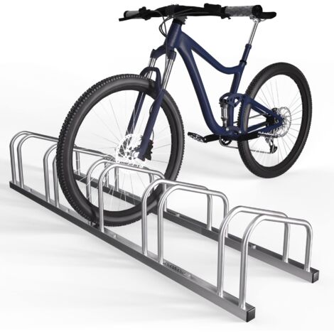 MONZANA® Soporte para Aparcar 2/3/4/5/6 Bicicletas Aparcamiento Estacionamiento Bicis Neumático Ancho 30-65mm Fácil Montaje Interior Exterior 5 Bicicletas