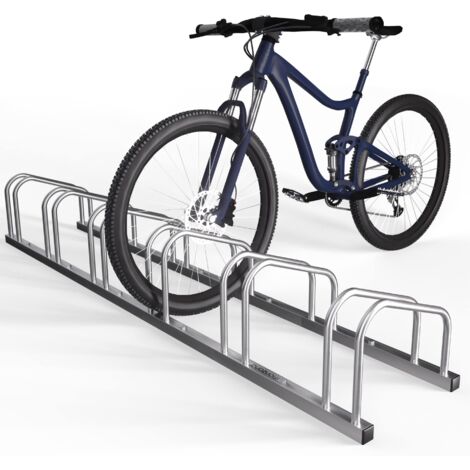 MONZANA® Soporte para Aparcar 2/3/4/5/6 Bicicletas Aparcamiento Estacionamiento Bicis Neumático Ancho 30-65mm Fácil Montaje Interior Exterior 6 Bicicletas