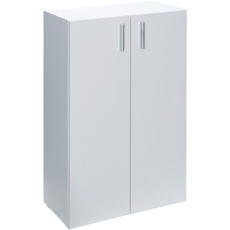 CASARIA® Estantería libreria biblioteca Vela color y tamaño a escoger mueble de almacenaje oficina casa con o sin puertas  3 compartimentos con puerta Blanco