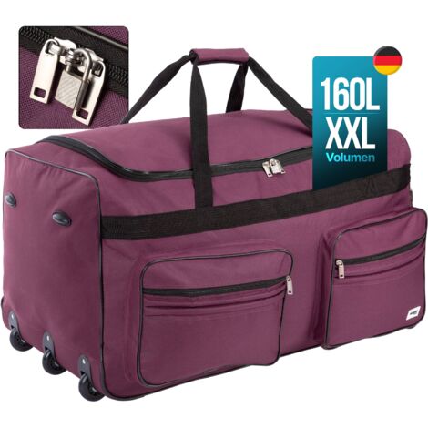 Deuba Bolsa de viaje XXL Maleta de 160 Litros con bolsillos y candado bolsa  de deporte