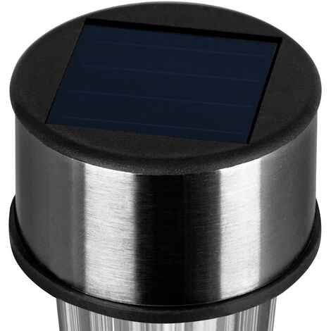 MONZANA® 8X Luces Solares LED Colores Exterior Impermeable IP44  8 Horas Luz Multicolor Lámparas de Jardín Sensor Crepuscular Inalámbrica Interruptor Encendido y Apagado Acero Inox.
