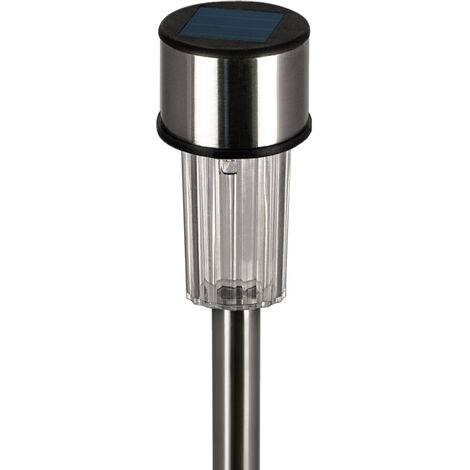MONZANA® 8X Luces Solares LED Colores Exterior Impermeable IP44  8 Horas Luz Multicolor Lámparas de Jardín Sensor Crepuscular Inalámbrica Interruptor Encendido y Apagado Acero Inox.