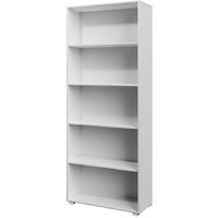 CASARIA® Estantería libreria biblioteca Vela color y tamaño a escoger mueble de almacenaje oficina casa con o sin puertas 5 estantes blancos