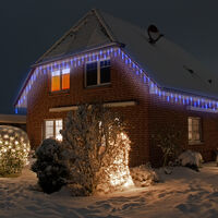 Monzana Cadena de luces LED con efecto lluvia de meteoritos Guirnalda de Navidad Luces decorativas Azul - Azul