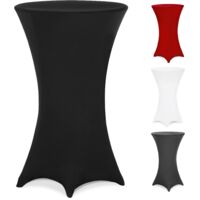 Deuba Funda elástica para mesa alta de pie bistro Ø 60-65 70-75 80-85 cm altura 120cm color a escoger Ø70 cm / negro