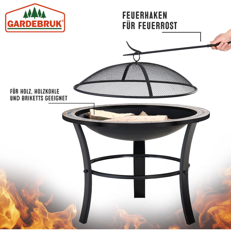 Schermo rotondo per braciere, 61 cm, resistente, pieghevole, per