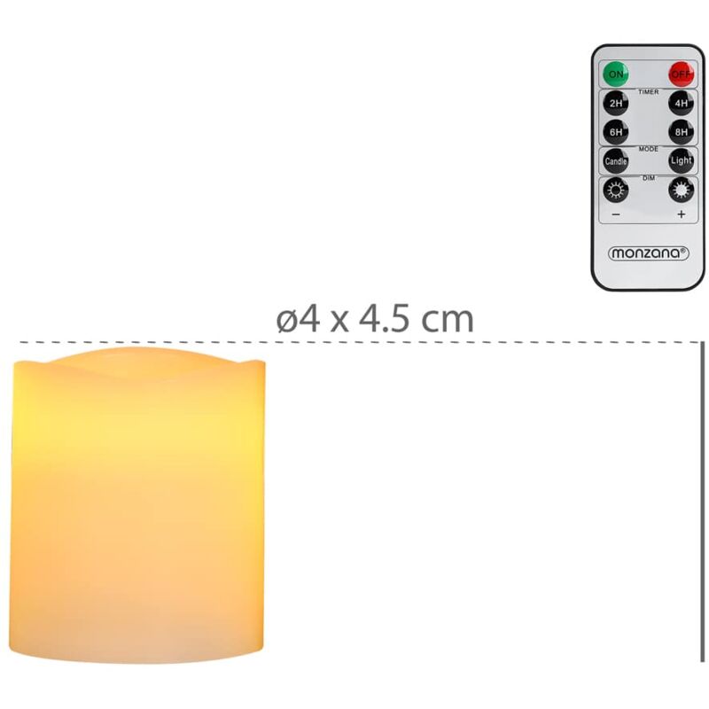24x Teiere LED Con Timer – Candele Tea Light Senza Fiamma – Bianche