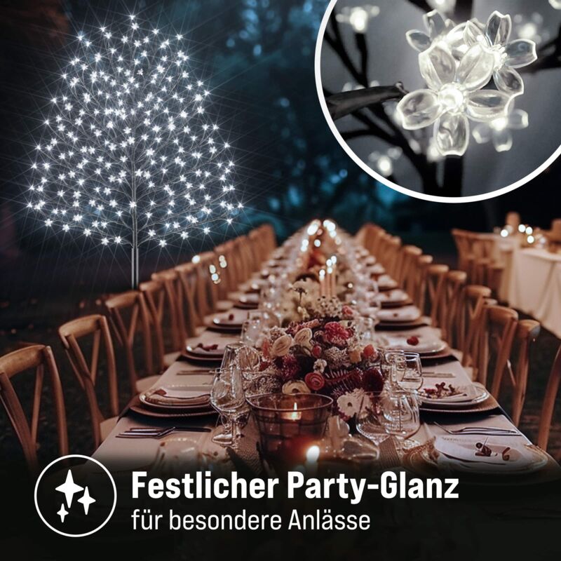 Albero LED 120 cm Ulivo Artificiale 180 LED bianchi caldi 420 foglie simulate LED Deco Albero