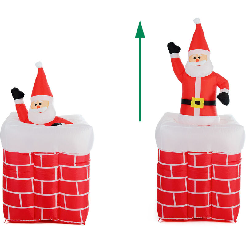 MONZANA® Babbo Natale con LED sulla Scala XL