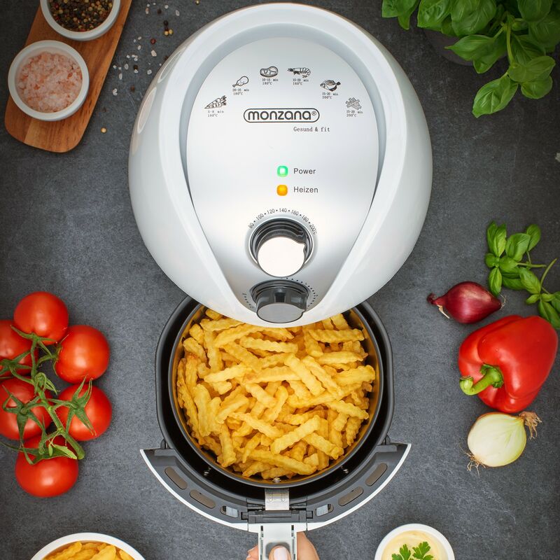 Monzana Friggitrice ad Aria Calda 9 in 1 3,6L Senza Olio 80-200°C Air Fryer  Lavabile Lavastoviglie