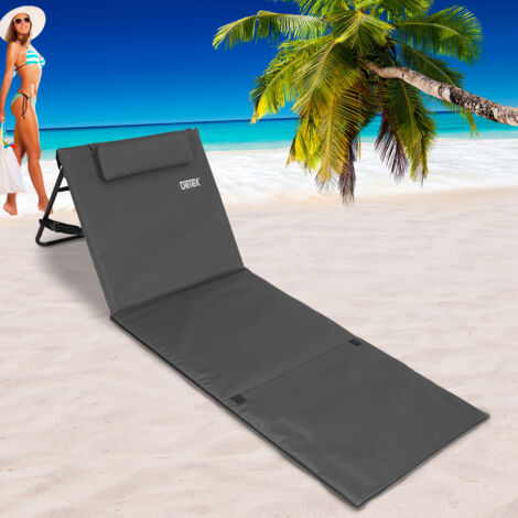 Tappetino Reclinabile Da Spiaggia Leggero - Impermeabile, Portatile Con Sacca, Arancione