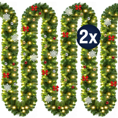 Casaria Ghirlanda di Natale a LED per interni ed esterni IP44 Decorazione natalizia Ghirlanda di abete Ghirlanda artificiale
2x 5m 80LEDs geschmückt (de)