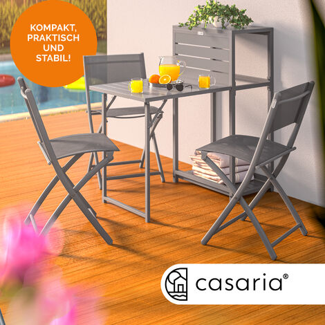 Set 4 Sedie Pieghevoli Giardino Casaria - Schienale Regolabile 7 Posizioni In Alluminio - Foto 10