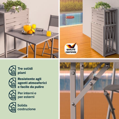 Set Tavolo Allungabile Contenitore Per Sedie Pieghevoli CASARIA