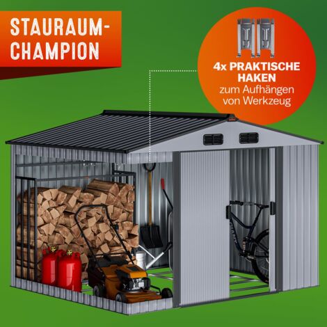 Casetta Giardino In Metallo 92x97x63 Cm - Capannone Per Attrezzi, Resistente Alle Intemperie, Con Tetto Inclinato E Serratura