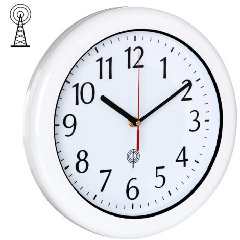 Orologio da parete radiocomandato bianco Ø30cm impermeabile