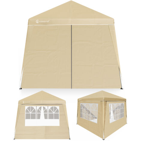 Angel Living Gazebo Pieghevole 2,5x2,5 M Con 2 Pannelli Laterali E Borsa Da Trasporto - Struttura In Acciaio, Tetto Idrorepellente, Protezione UV, Per Giardino E Terrazza