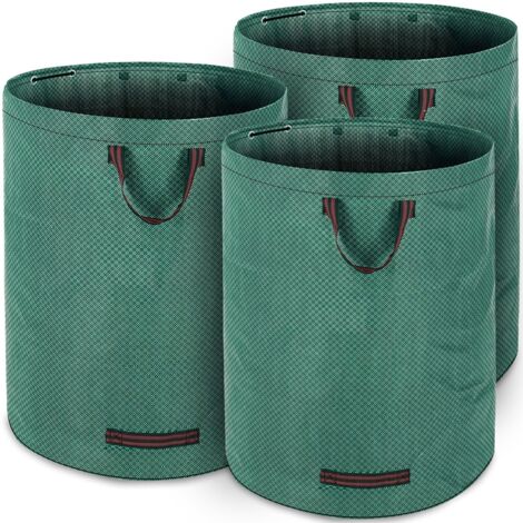 Gardebruk 4X Sacchi da giardino 280 Litri, max. Carico 50 kg 3 impugnature 3x sacco fogliame