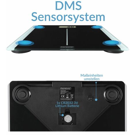 Bilancia pesa persone Monzana con sensori DMS bilancia digitale display LCD