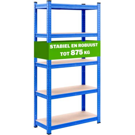 Scaffale alta portata 875kg metallo blu 180x90x40cm