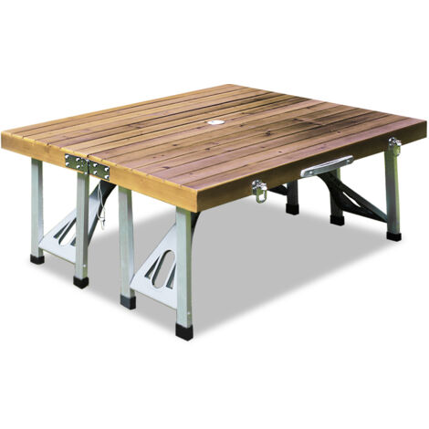 Tavolo Da Campeggio Pieghevole MIGOSEN In Alluminio - Altezza Regolabile, Portatile Con Maniglia, 90x60 Cm, 45kg Di Portata