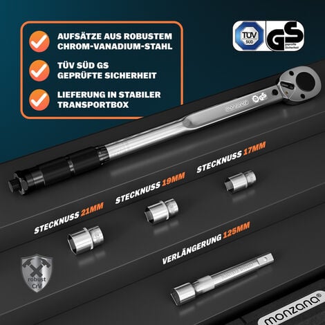 Cric idraulico per auto 2T + Chiave dinamometrica set 6 pz.