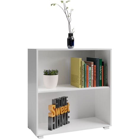 Libreria scaffale Mobile Casa Ufficio Soggiorno Archiviazione Colore e modello a scelta 2 Shelf White (en)