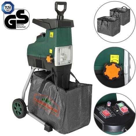 Tritatutto Da Giardino Elettrico Gardebruk 3100W | Biotrituratore Con 2 Cestelli Da 50L - Foto 3