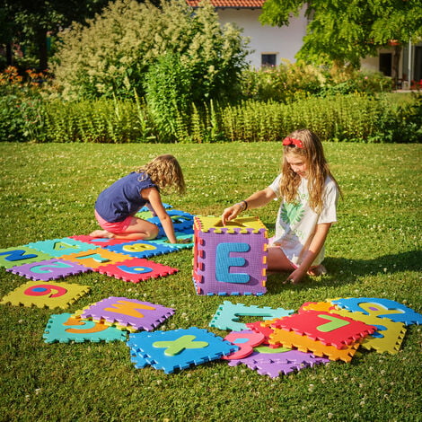 Spielwerk® Tappetino puzzle per gattonare da 86 pezzi per bambini 3,3m²  Tappeto di protezione