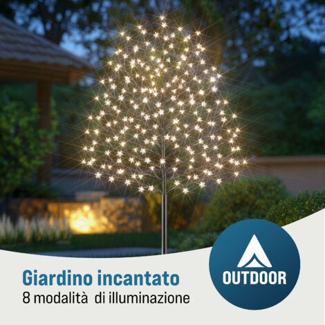 BXROIU 4 x 50 LEDs Stringa Luci a Batteria,Catene Luminose Filo d'Argento 5M ,8Modalità,Timer e Telecomando,per Interni ed Esterni,Feste,Matrimoni,Giardino e Decorazione Natalizia(Bianco Caldo