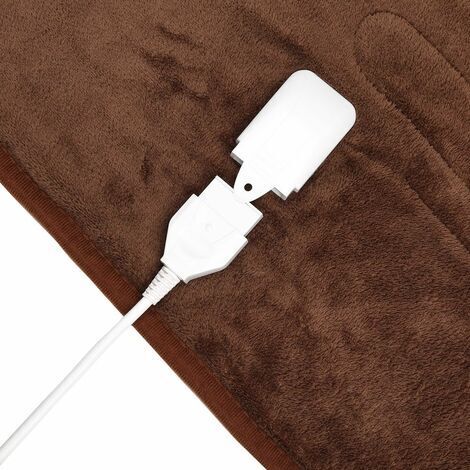Mia&Coco Coperta elettrica spegnimento automatico 180x200 cm, 10 impostazioni di riscaldamento, timer di spegnimento automatico fino a 9 ore, flanella, lavabile, grigio
