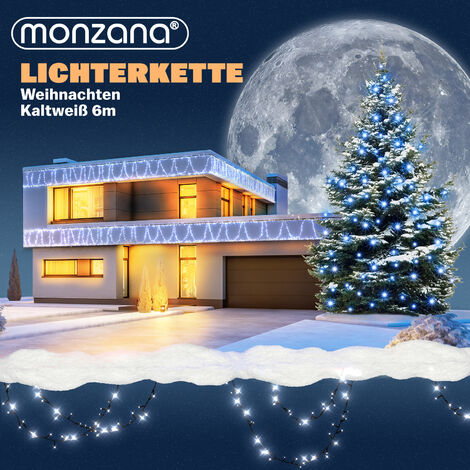 Luci di Natale catena da esterno 20 mt di 200 micro LED a ricarica