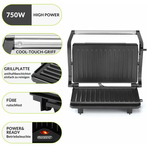 BISTECCHIERA PIASTRA PANINI TOAST TOSTAPANE 1500W GRIGLIA GRILL