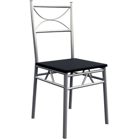 Casaria Set tavolo con 4 sedie per cucina soggiorno sala da pranzo
Nero