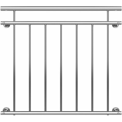 Monzana Balcone alla Francese Ringhiera per Balconi Protezione Anticaduta  Acciaio 90 x 128 cm 9 Barre : : Fai da te