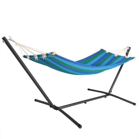 Detex Amaca con telaio in metallo supporto portata fino a 100 kg Blu