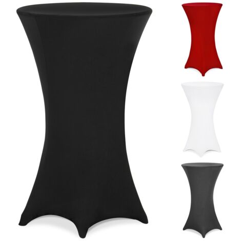 Deuba Copritavolo per tavolino alto da buffet bistrot copertura per tavolini Stretch elastica Ø 60-65/70-75/80-85 cm Ø80 cm / schwarz (de)