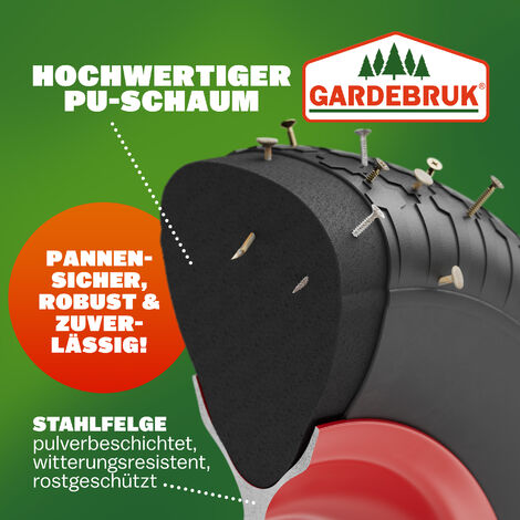 ECD GERMANY - Ruota Per Carriola Piena Pu In Poliuretano Nero Antiforatura  4.80 4.00-8 390 Mm - ePrice