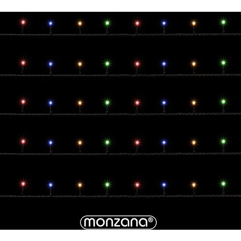Catena Luminosa Monzana Con 700 LED Multicolor, 14 Metri, Timer E Telecomando - 8 Modalità Di Illuminazione, IP44 Per Interni/esterni, Perfetta Per Albero Di Natale Fino A 210 Cm.