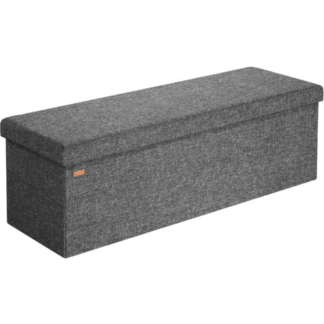 CASARIA® Panca Contenitore Pieghevole Similpelle Pouf Poggiapiedi Ottomana XL - Dunkelgrau (de)