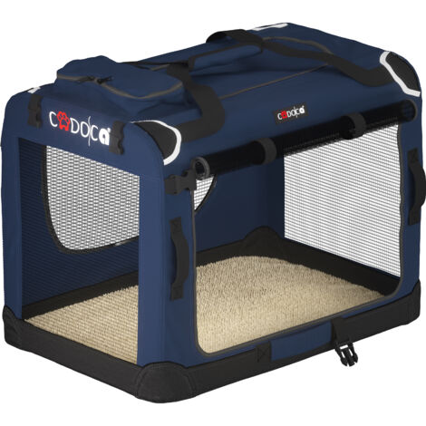 Trasportino per cani blu navy M 60x42x44cm pieghevole
