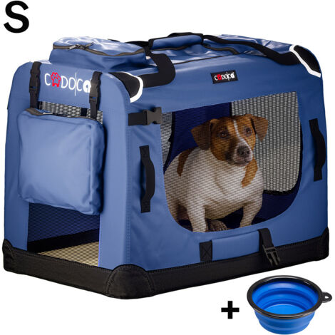 Trasportino per cani blu navy S 50x34x36cm pieghevole