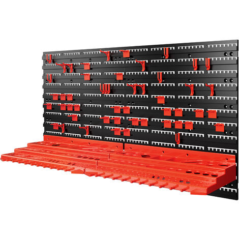 Monzana Pannello Preforato per Utensili 95x54cm Organizer per Attrezzi Ampliabile 54pz. 60 Ganci 2 Vassoi 28 Box Officina Garage DIY (1/5)