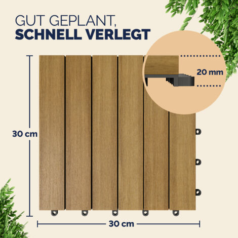 Piastrelle Erba Artificiale VEVOR | 18 Pezzi 31x31cm Per Interni Ed Esterni - Foto 9