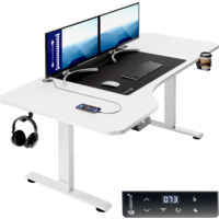 CASARIA® Scrivania Elettrica Regolabile in Altezza con Tappetino Mouse 160x75cm Display LCD 73-118cm Acciaio Tavolo Pc da Gioco 160cm weiß (de)