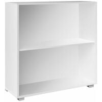 Libreria scaffale Mobile Casa Ufficio Soggiorno Archiviazione Colore e modello a scelta 2 Shelf White (en)