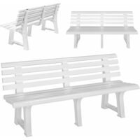 Panchina da giardino Orchidea bianca plastica 145x49x74cm
